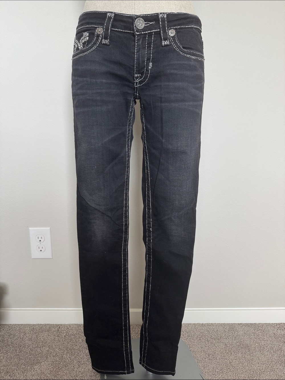 Big Star Gray Washed Skinny Jeans